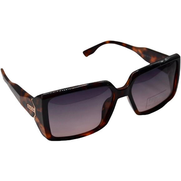 Gucci Women’s Polarized Sunglasses | Brown Tortoise Frame | Purple/Brown Lens - Picture 5 of 12